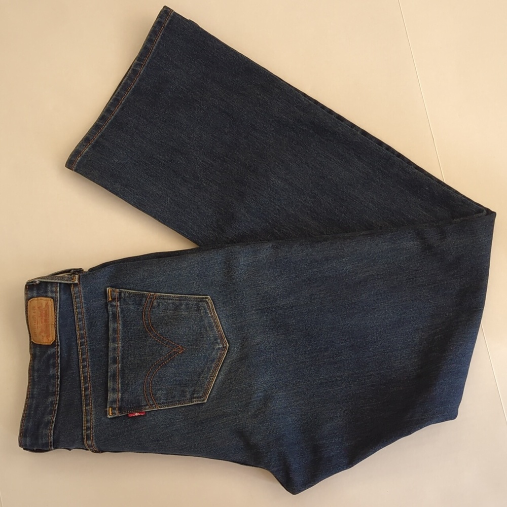 Levi's 523 Lift & Strengthen Distressed Bootcut Jeans 14M Blue